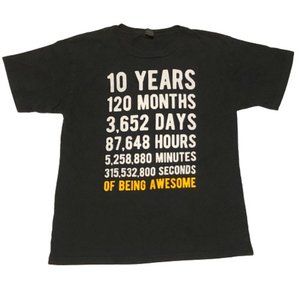 3/$15 ANVIL Boys 100% Cotton Short Sleeved Tee T Shirt Black Youth L(10-12)